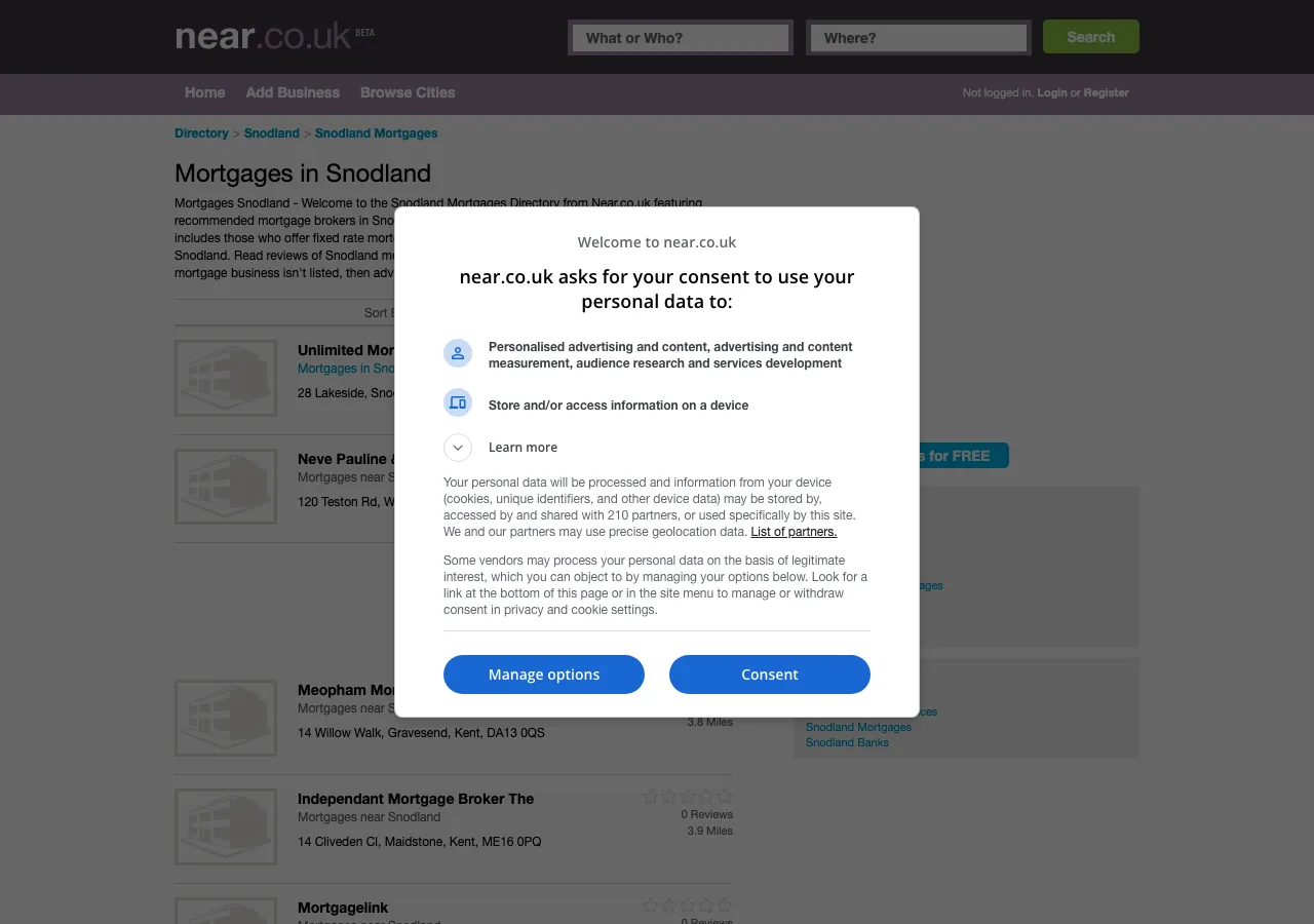 Snodland Mortgage Advice website preview