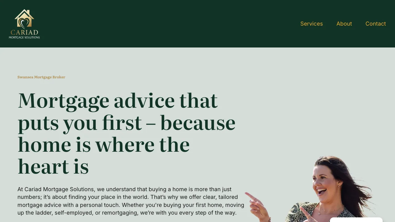 Cariad Mortgage Solutions website preview