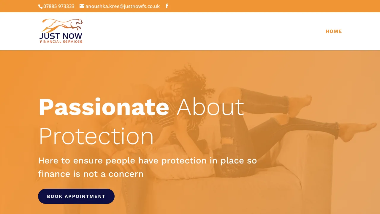 Just Now Financial Services Ltd website preview