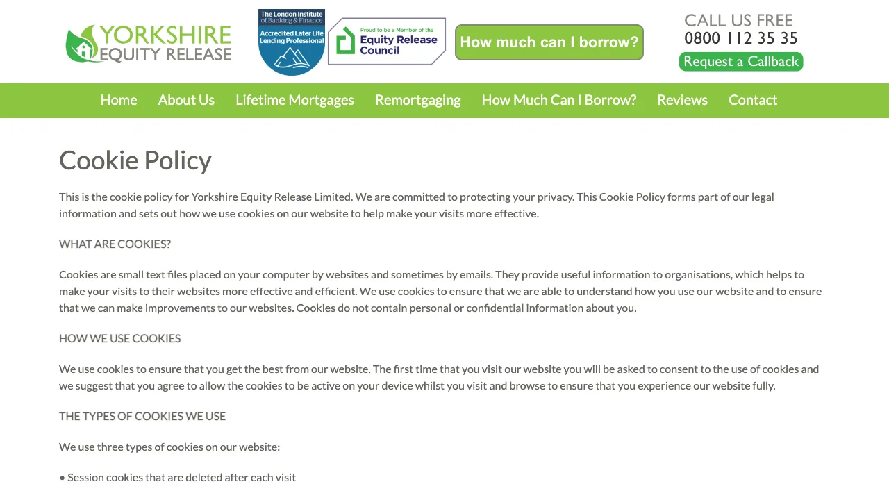 Alan Rait: Yorkshire Equity Release website preview