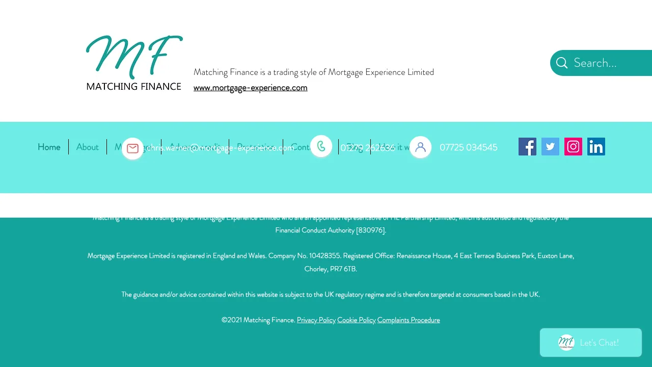 Chris Warner - Mortgage Adviser website preview