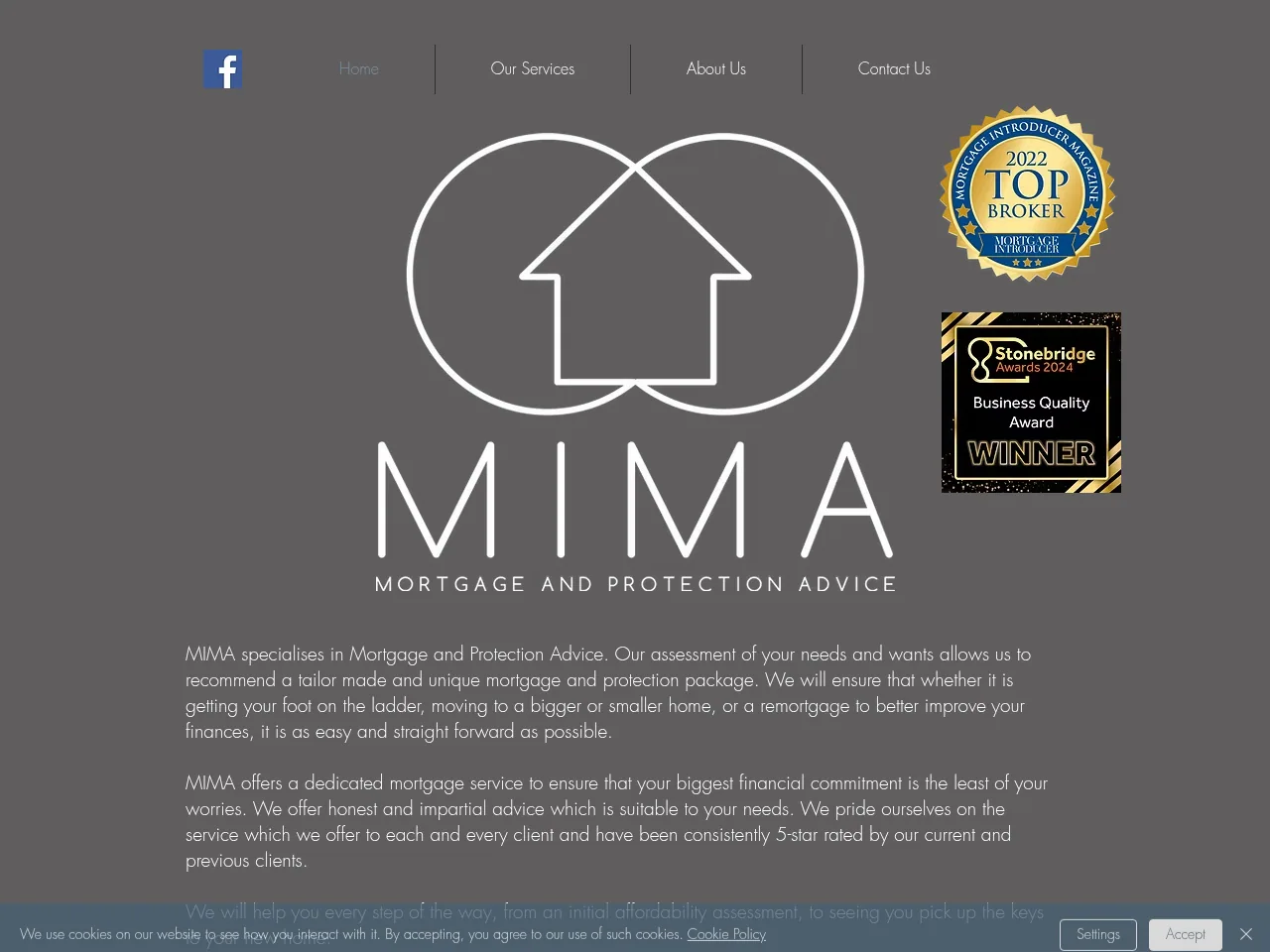 MIMA Mortgage and Protection Advice website preview