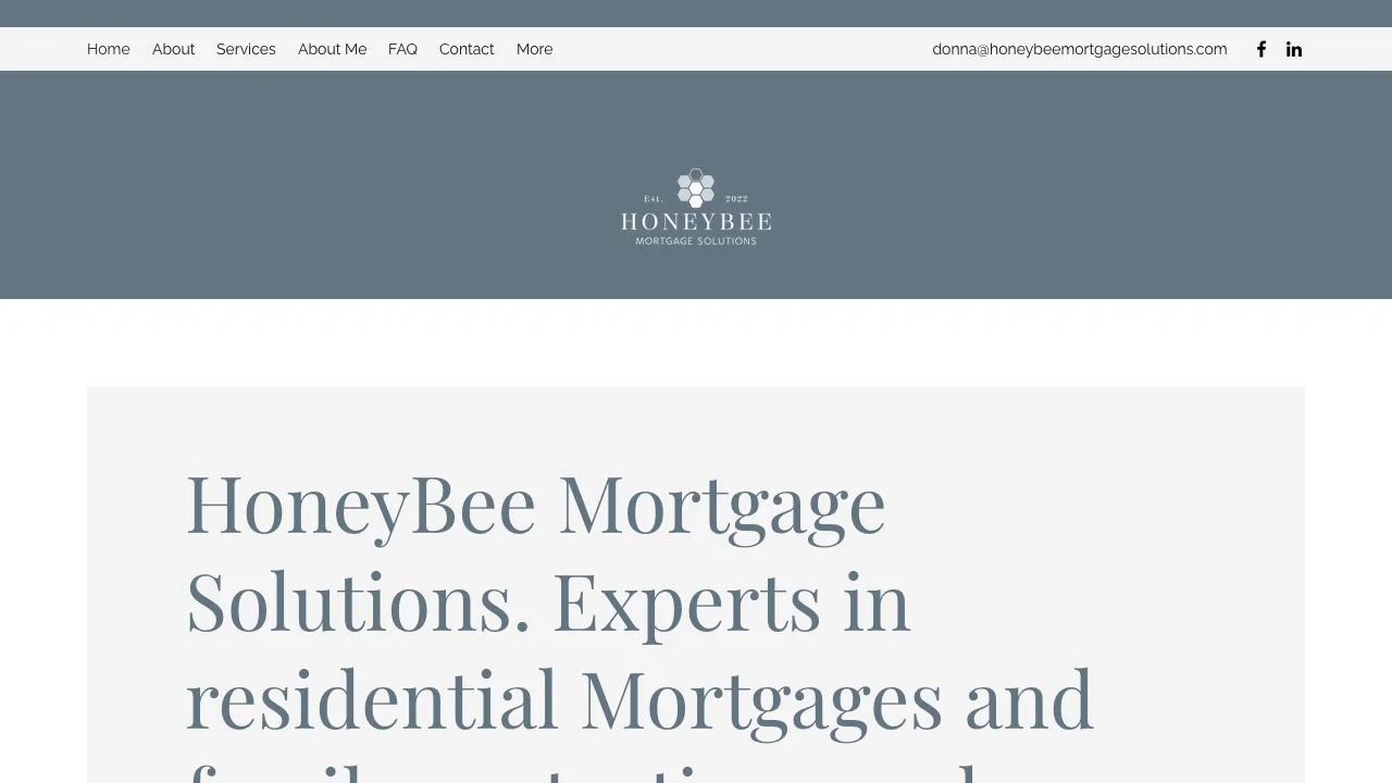 HoneyBee Mortgage Solutions website preview