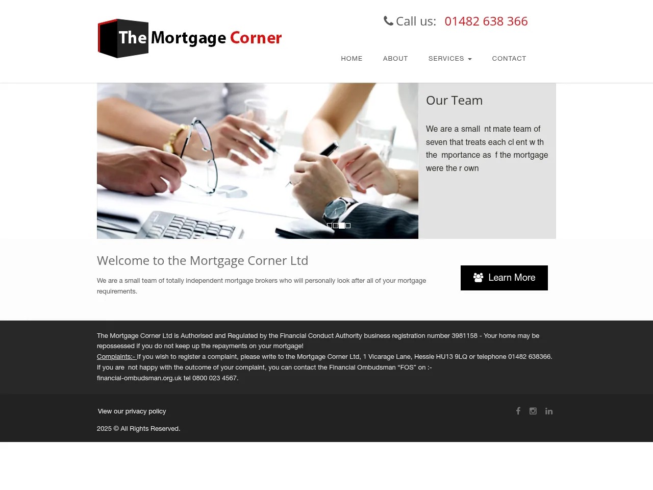 Mortgage Corner website preview