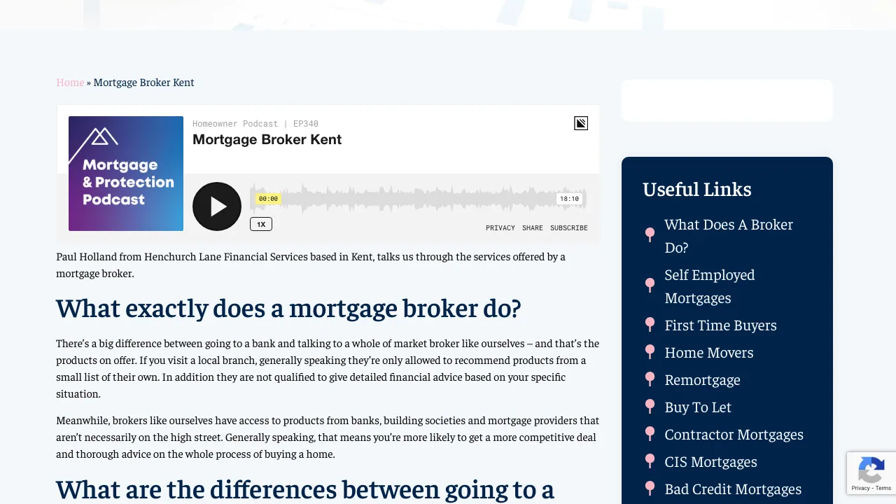 Henchurch Lane Financial Services Ltd website preview