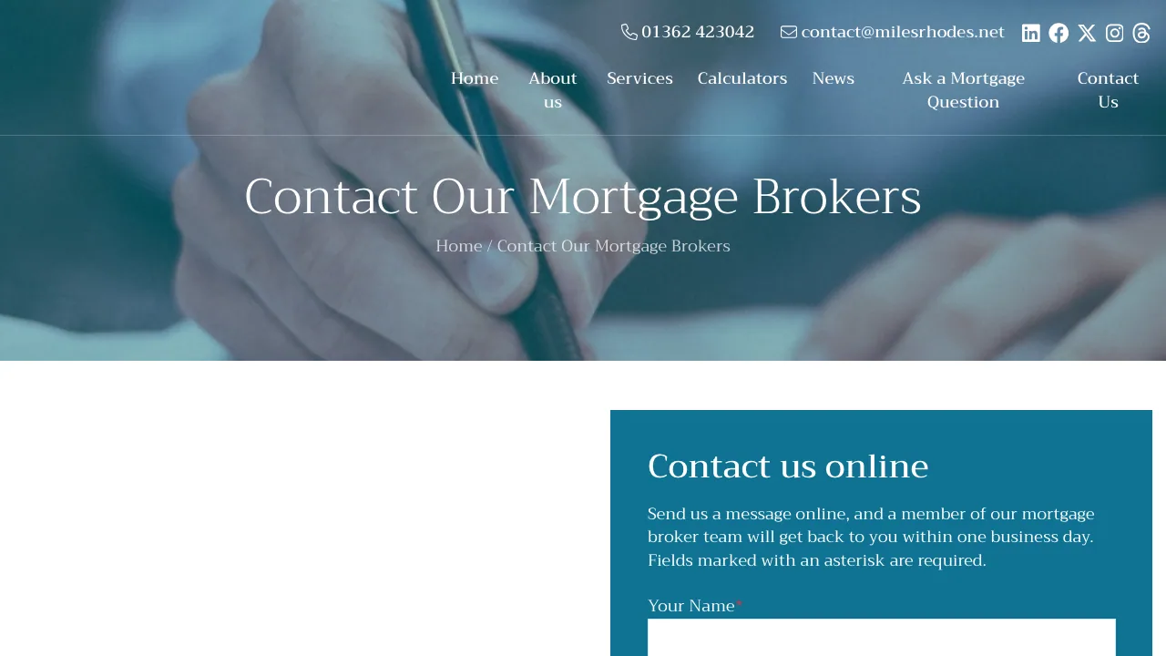Miles Rhodes Mortgages website preview