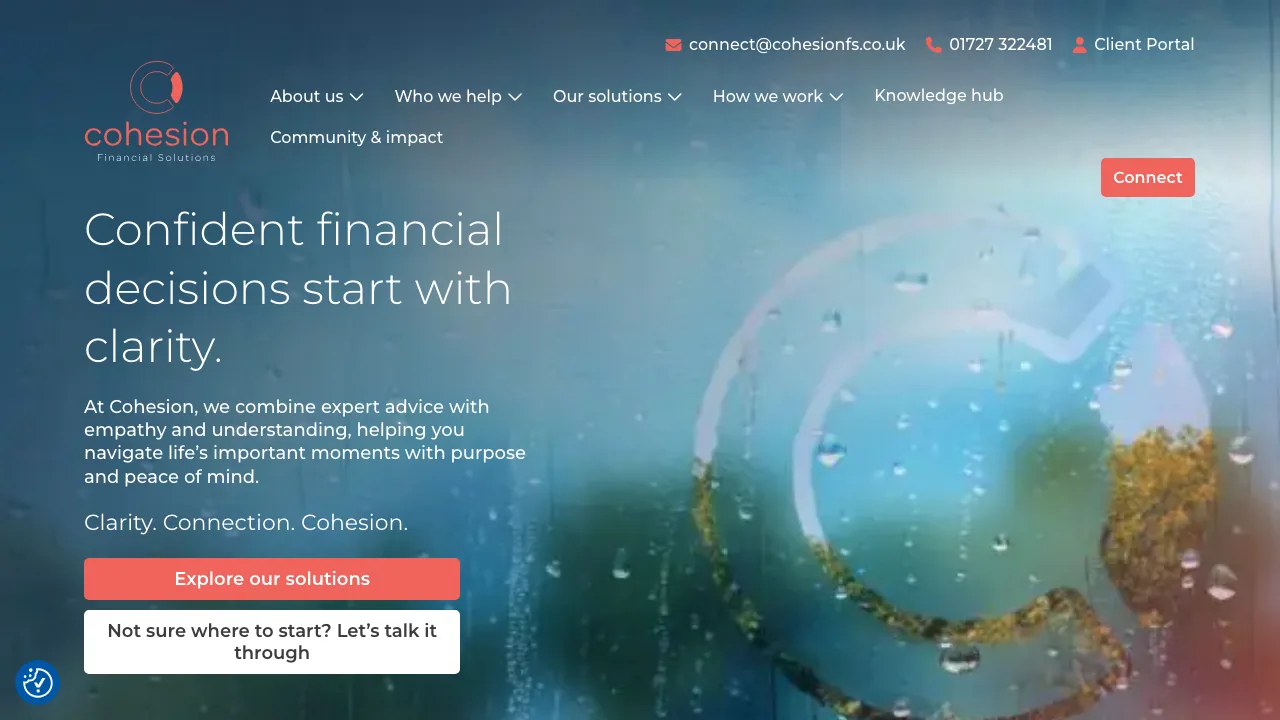 Cohesion Financial Solutions website preview