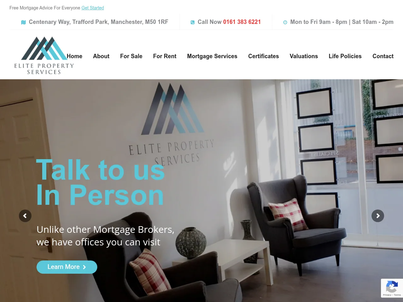 Elite Property Services Manchester website preview