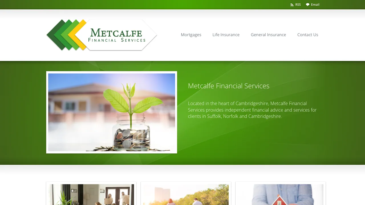 Metcalfe Financial Services website preview