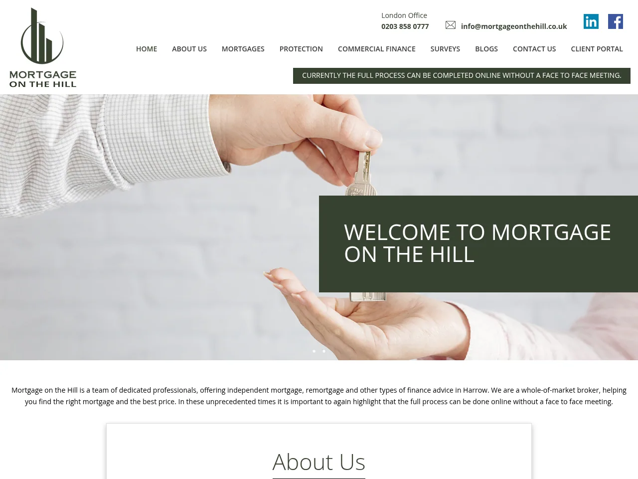 Mortgage On The Hill website preview