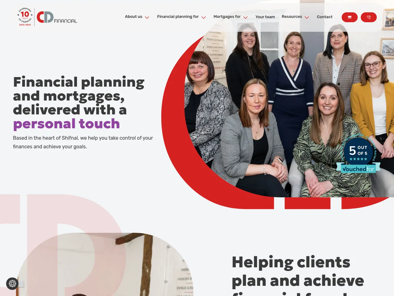 CD Financial website preview