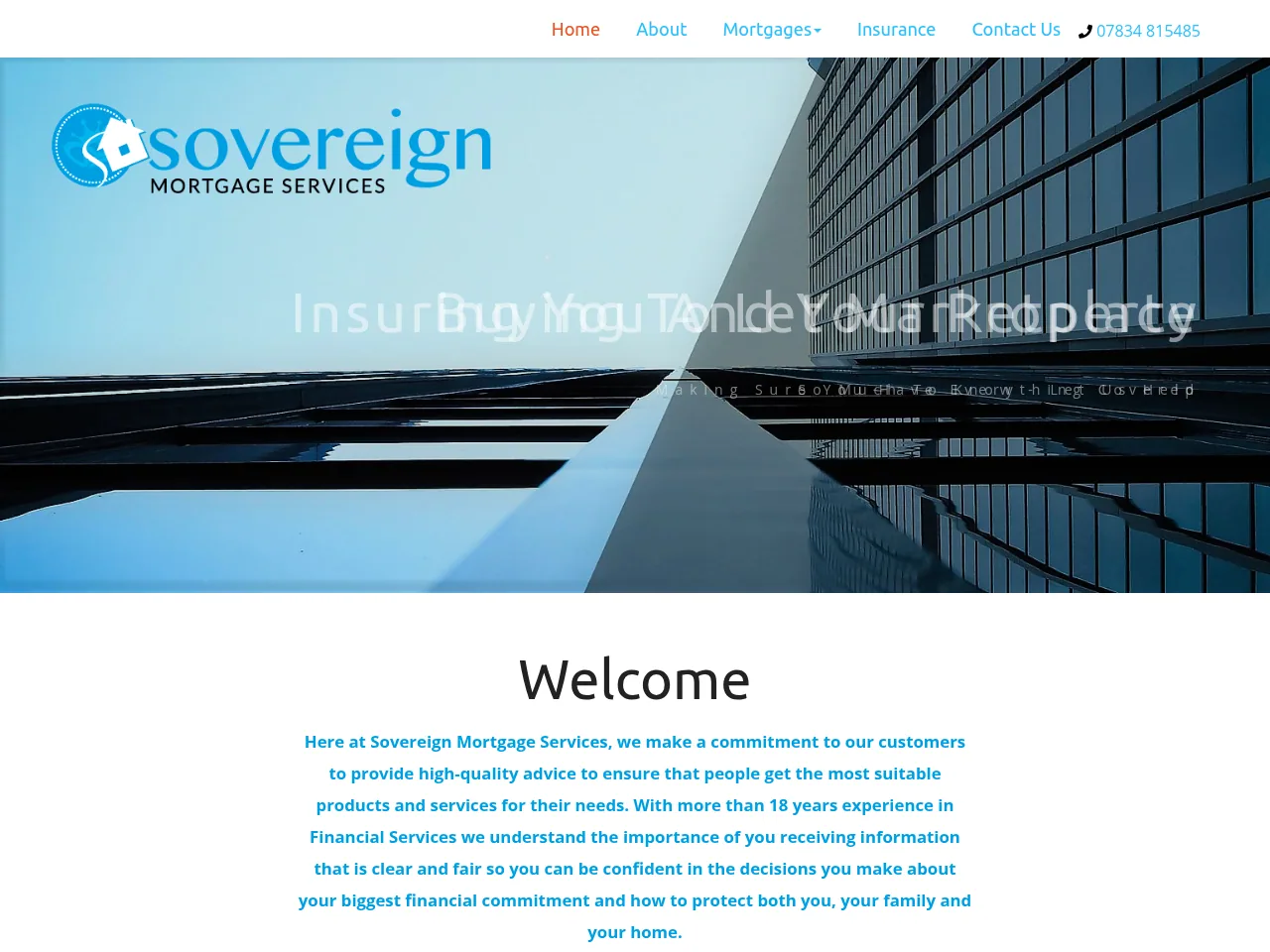Sovereign Mortgage Services website preview