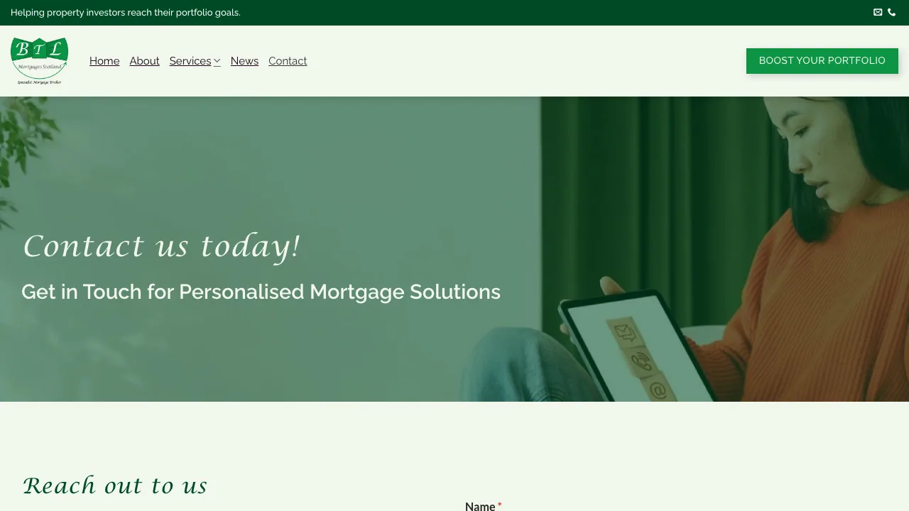 BTL Mortgages Scotland website preview