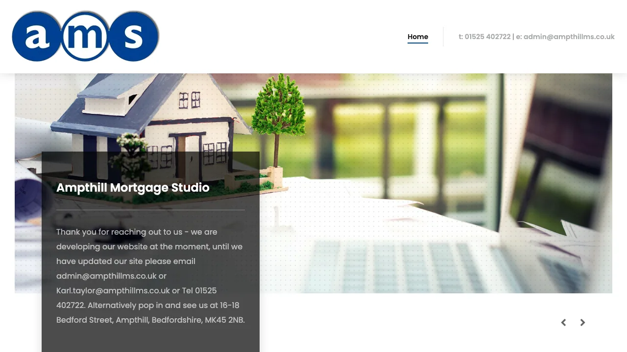 Ampthill Mortgage Studio website preview