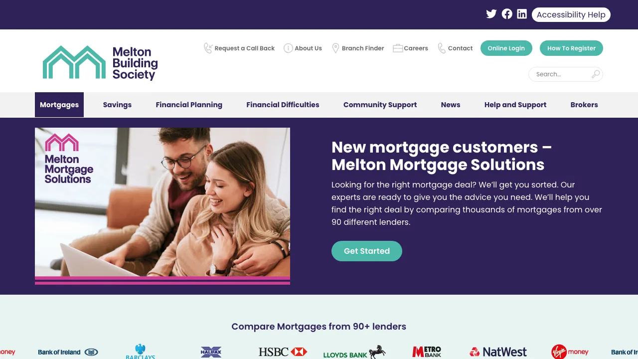 Melton Mortgage Solutions website preview