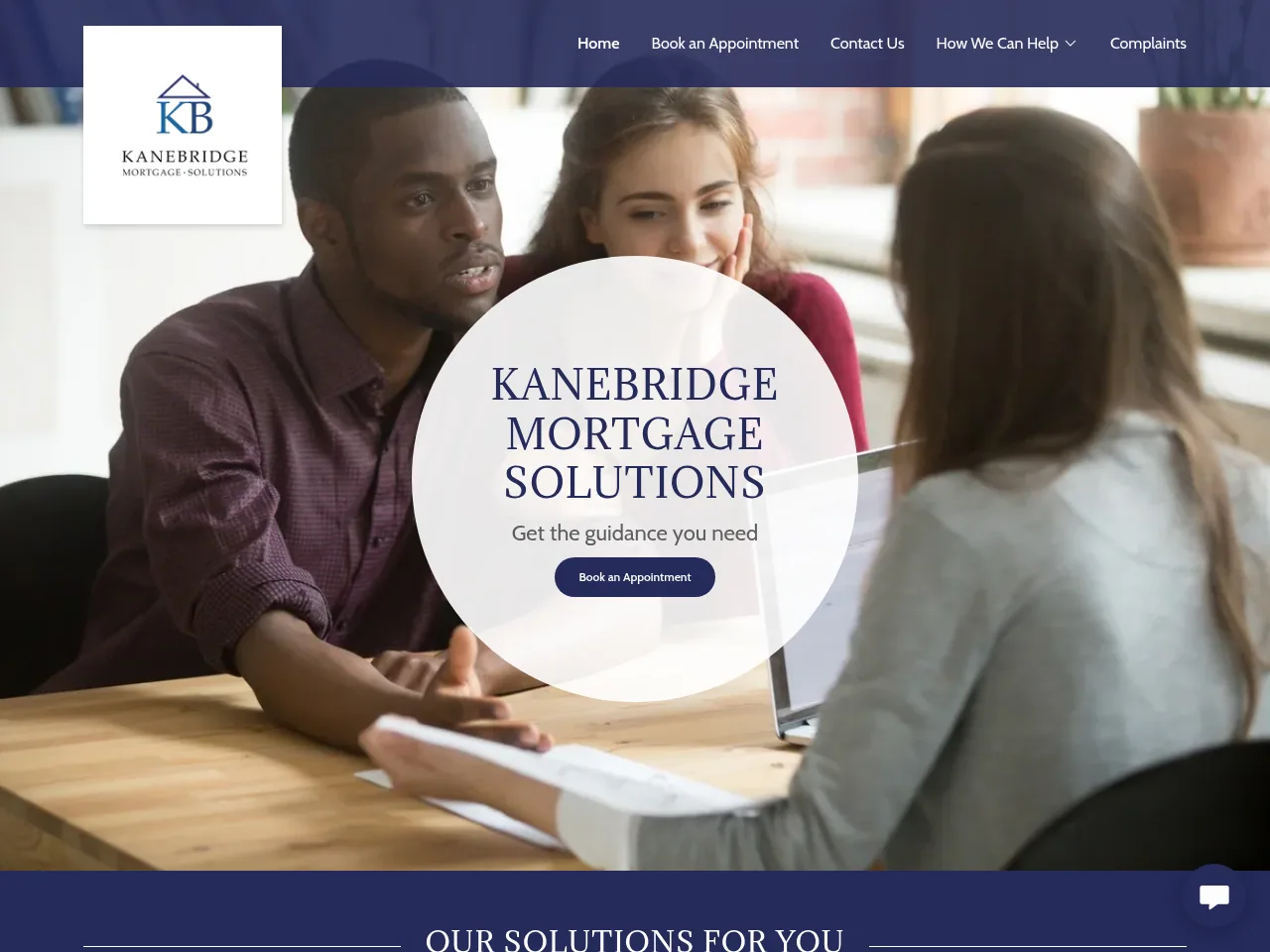 KANEBRIDGE MORTGAGE SOLUTIONS website preview