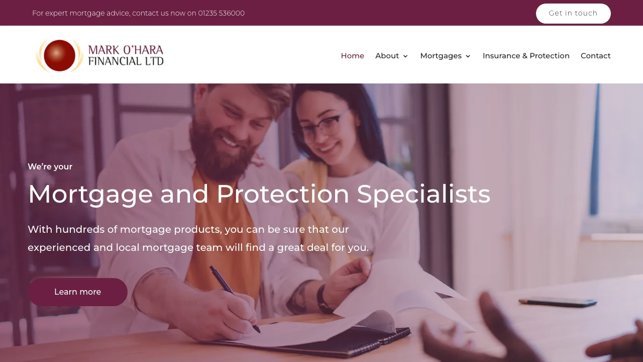 Mark O'Hara Financial Limited website preview