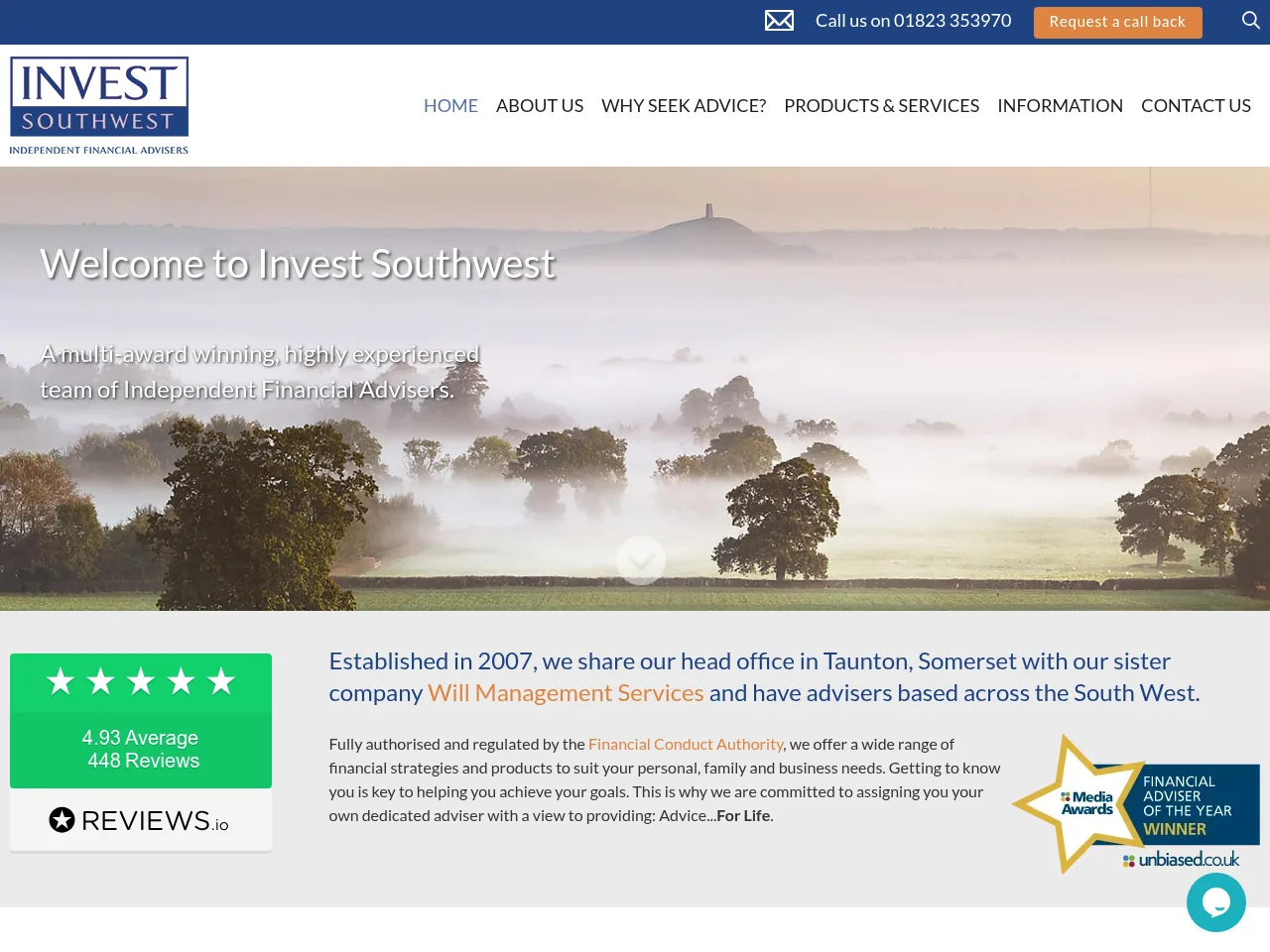 Invest Southwest website preview