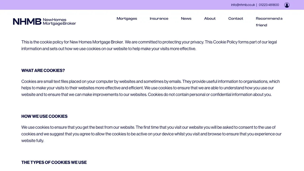 NHMB - New Homes Mortgage Broker website preview