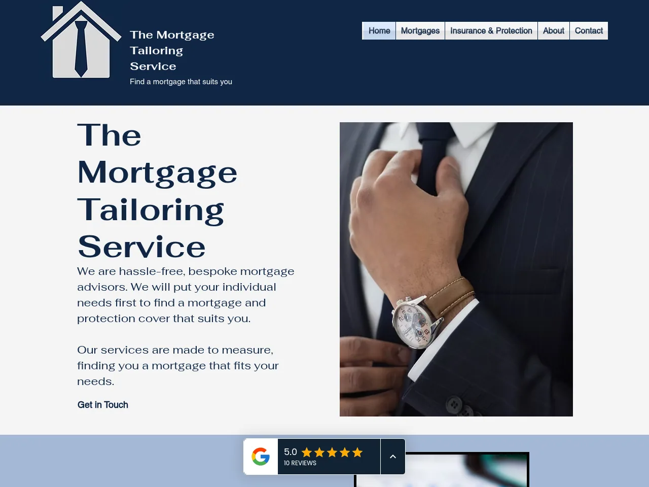 The Mortgage Tailoring Service website preview