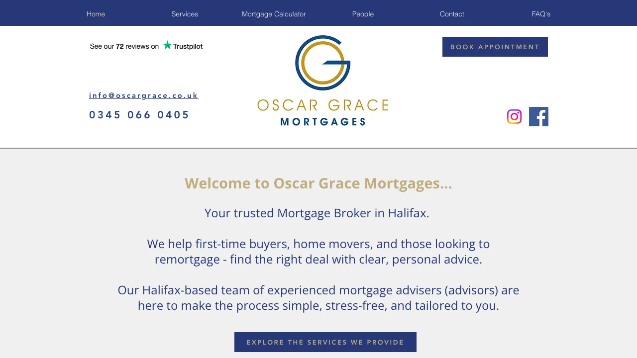 Oscar Grace Mortgages Limited website preview