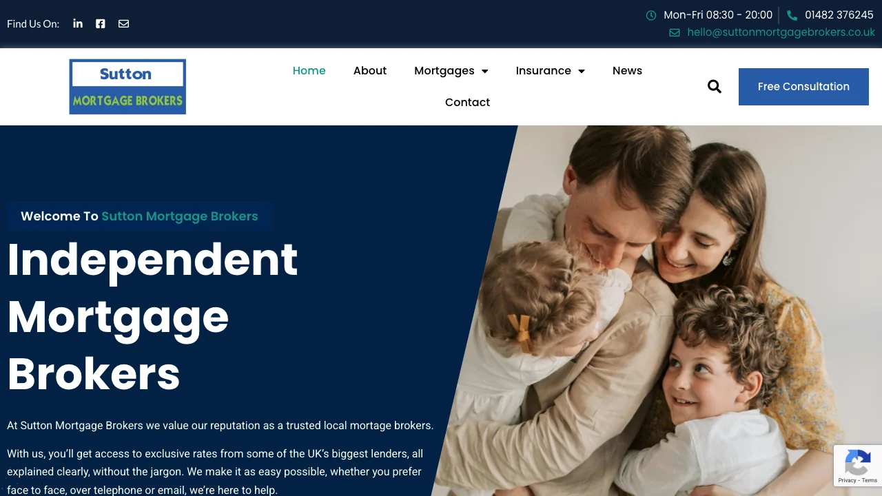Sutton Mortgage Brokers website preview