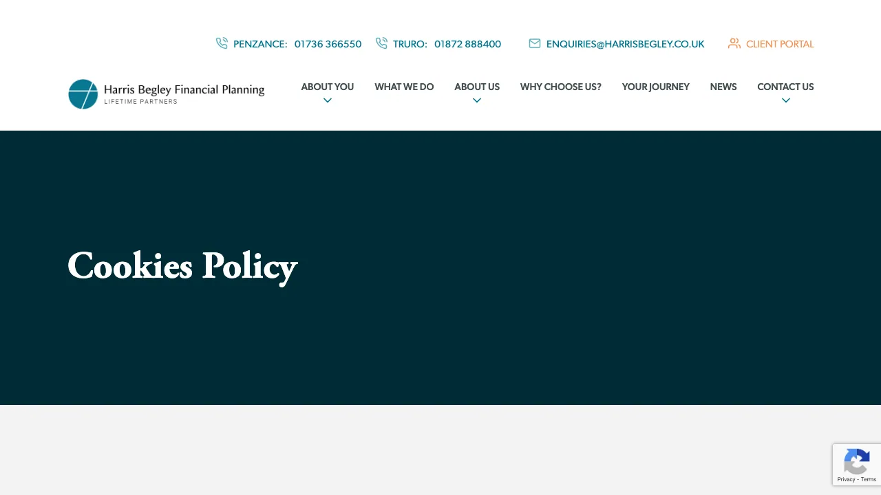 Harris Begley Ltd website preview