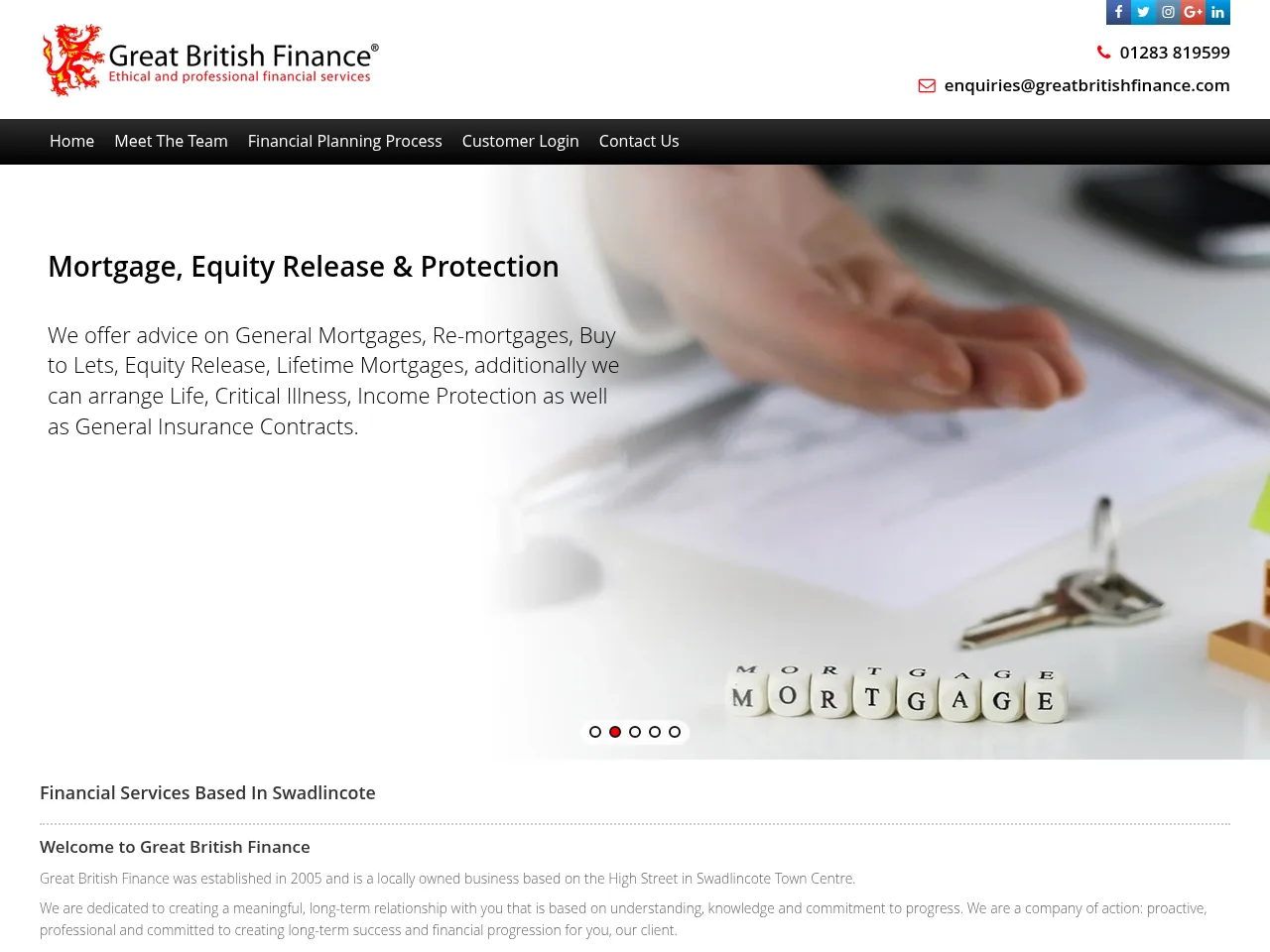 Great British Finance website preview