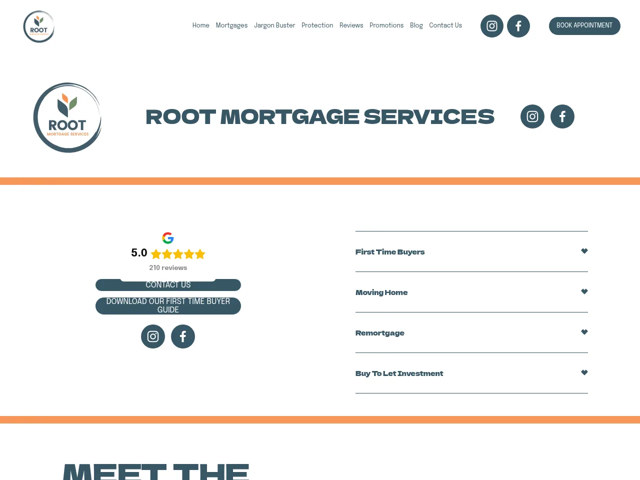 Root Mortgage Services website preview