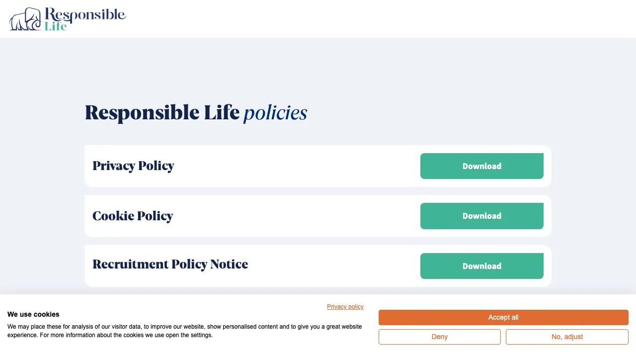 Responsible Mortgages website preview