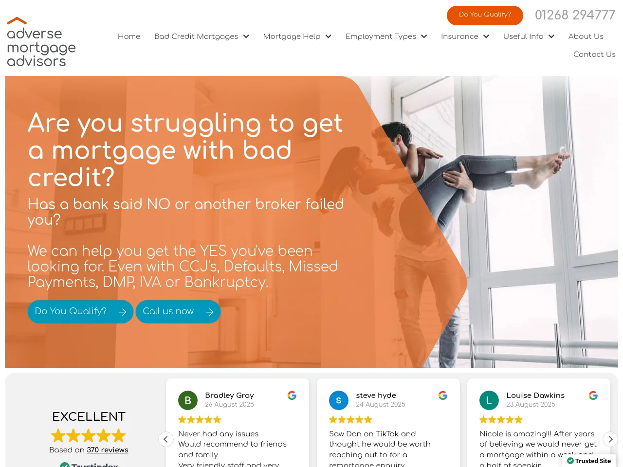 Adverse Mortgage Advisors website preview