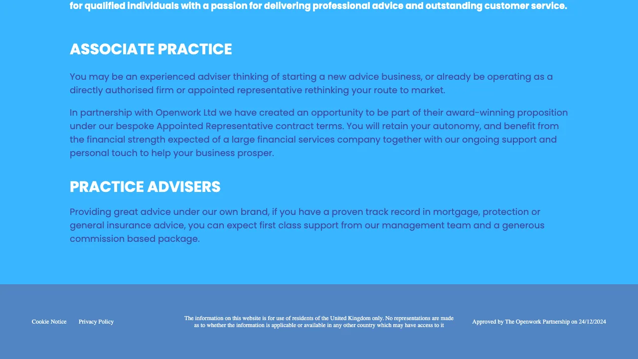 First Affinity website preview