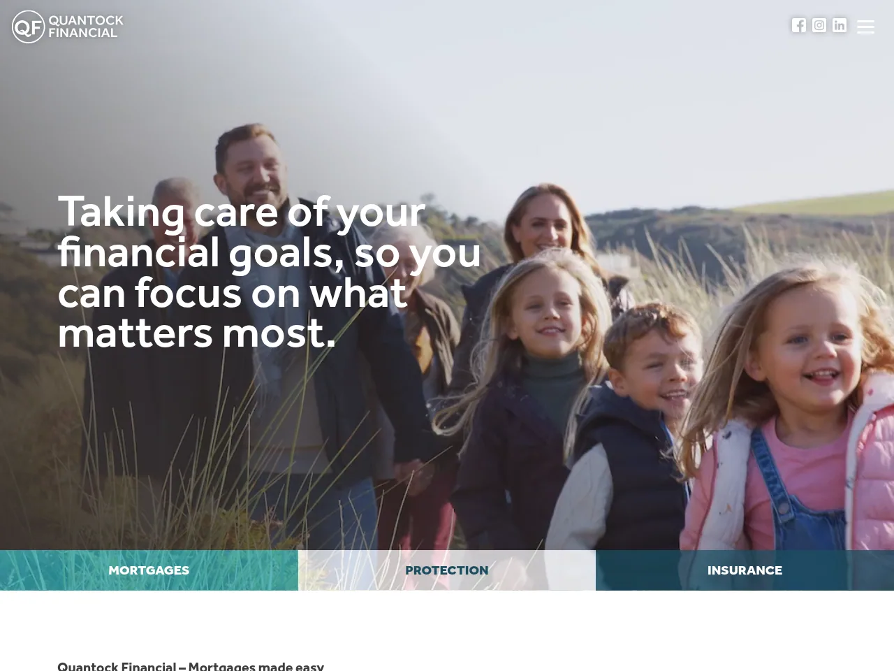 Quantock Financial website preview