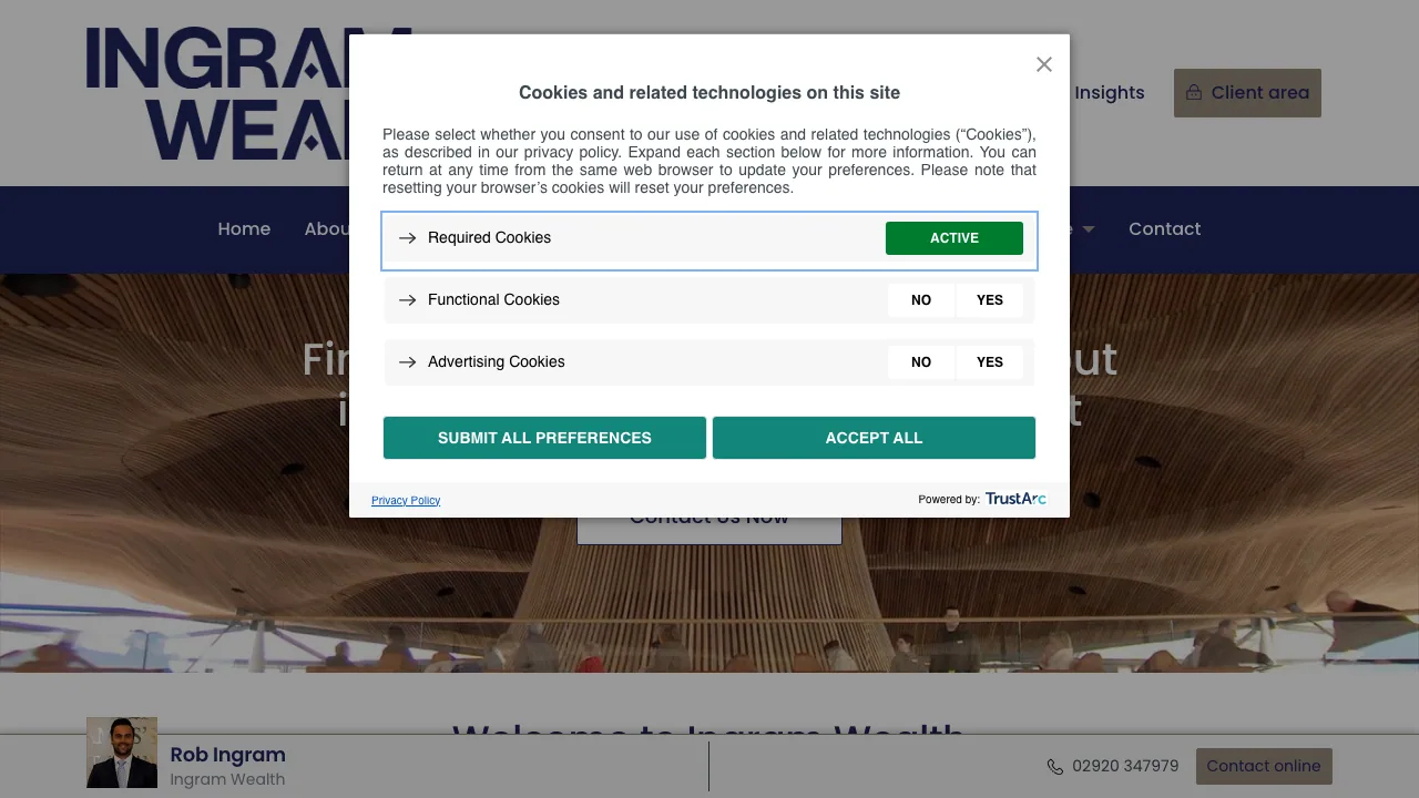 Ingram Wealth website preview