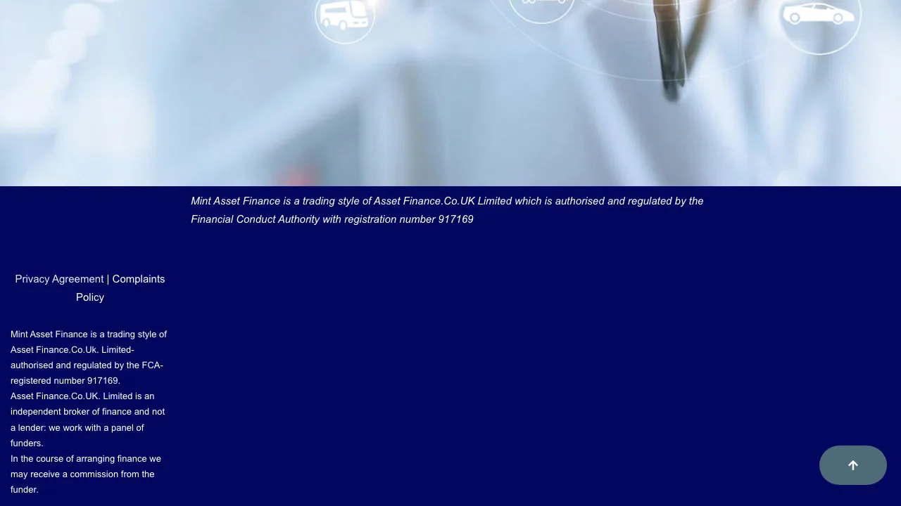 Mint Asset Finance website preview