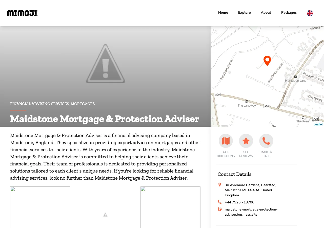 Maidstone Mortgage & Protection Adviser website preview
