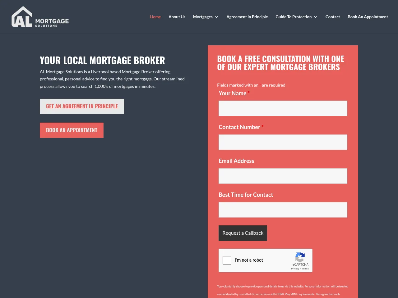 AL Mortgage Solutions website preview