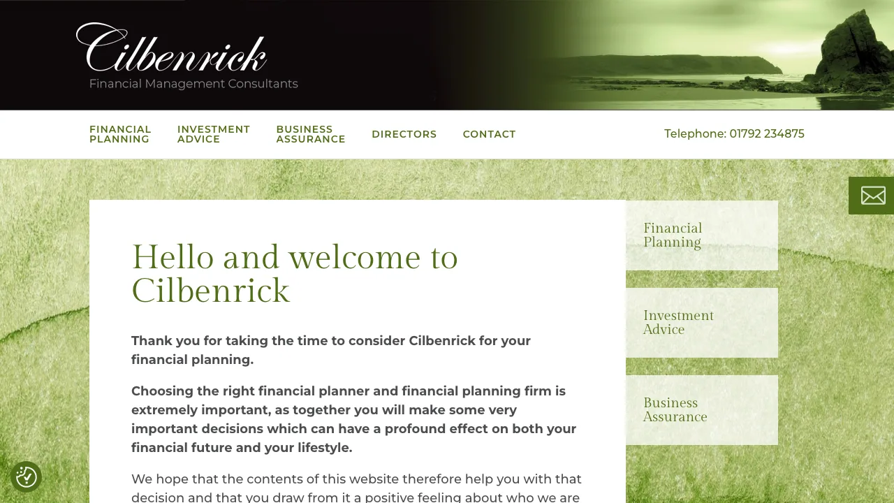 Cilbenrick website preview