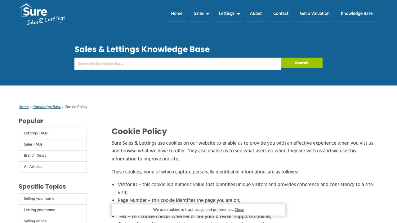 Sure Property Group Cheltenham website preview