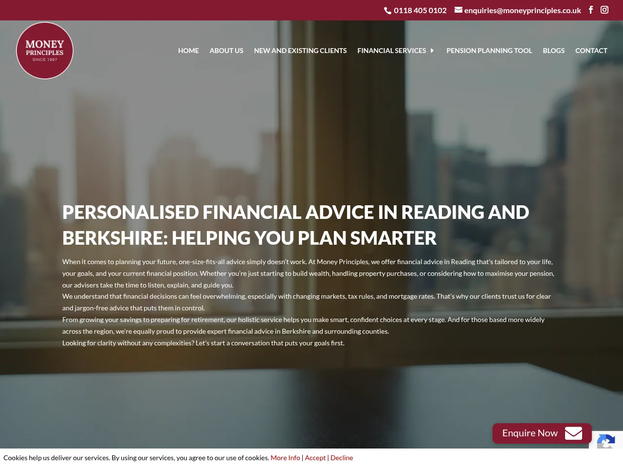 Money Principles website preview