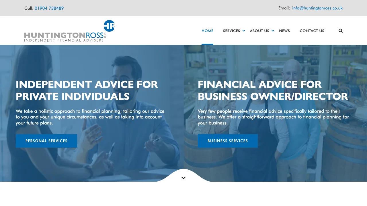 Huntington Ross Ltd website preview