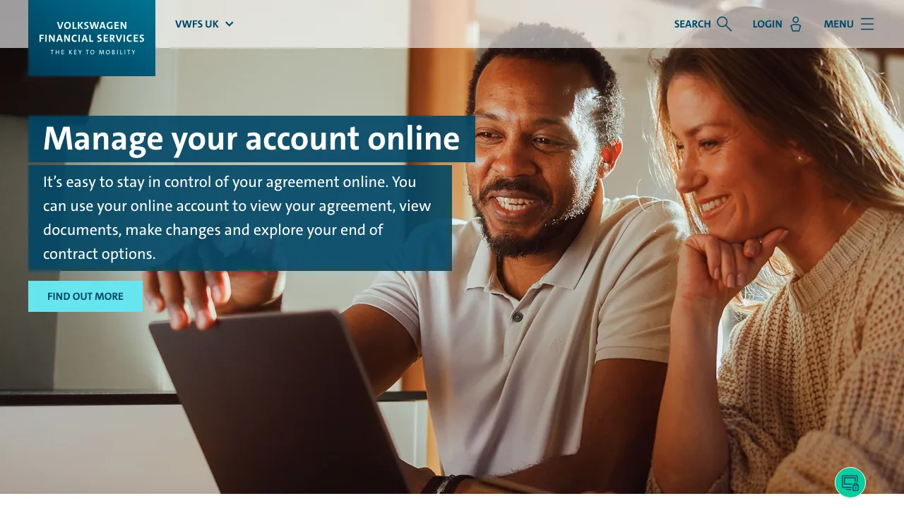 Volkswagen Financial Services website preview
