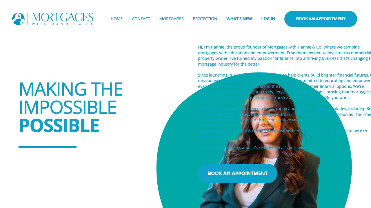 Mortgages with Hannie & Co website preview