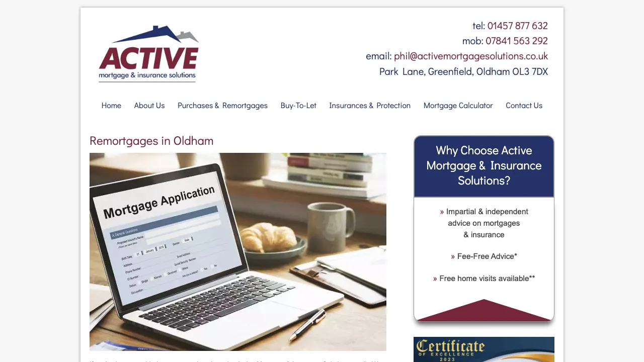Active Mortgage & Insurance Solutions website preview