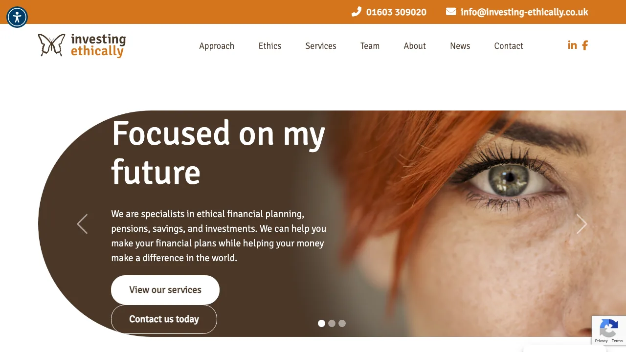 Investing Ethically Ltd website preview