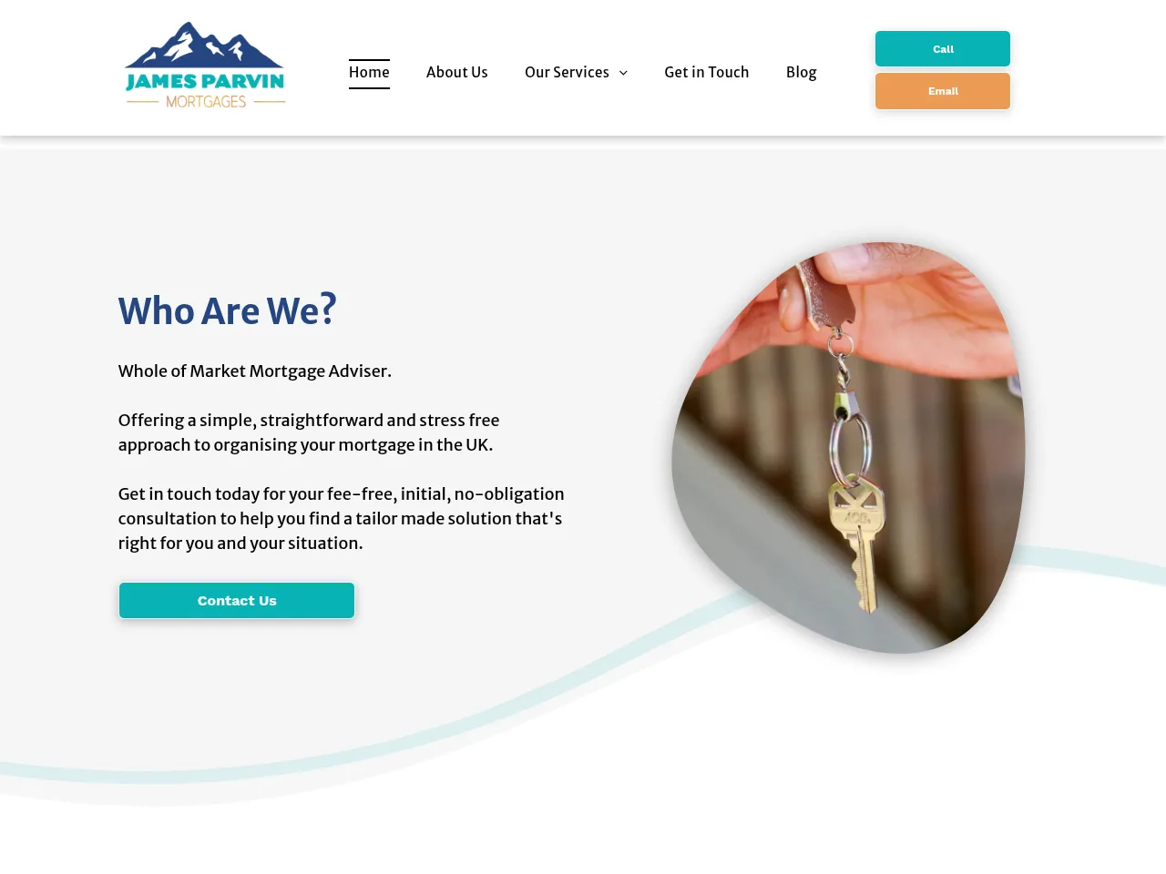 James Parvin Mortgages website preview