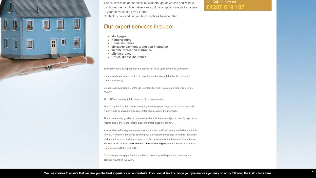 Guisborough Mortgage Centre Ltd website preview