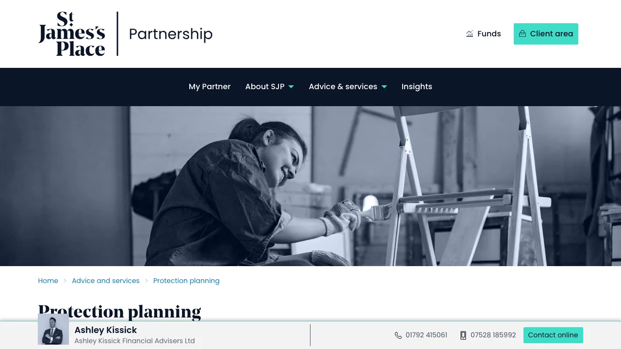 Ashley Kissick Financial Advisers website preview