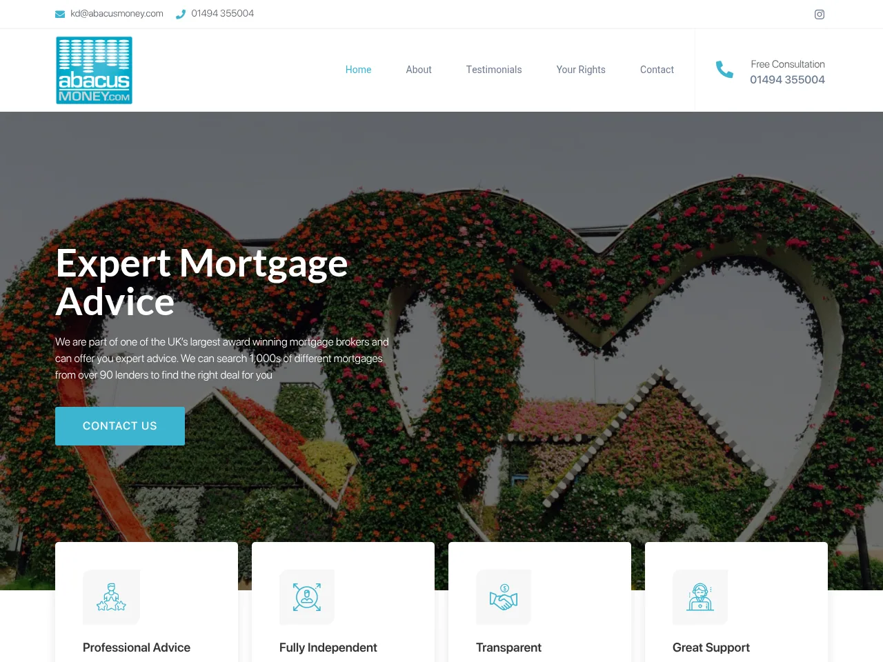 Abacus Money website preview