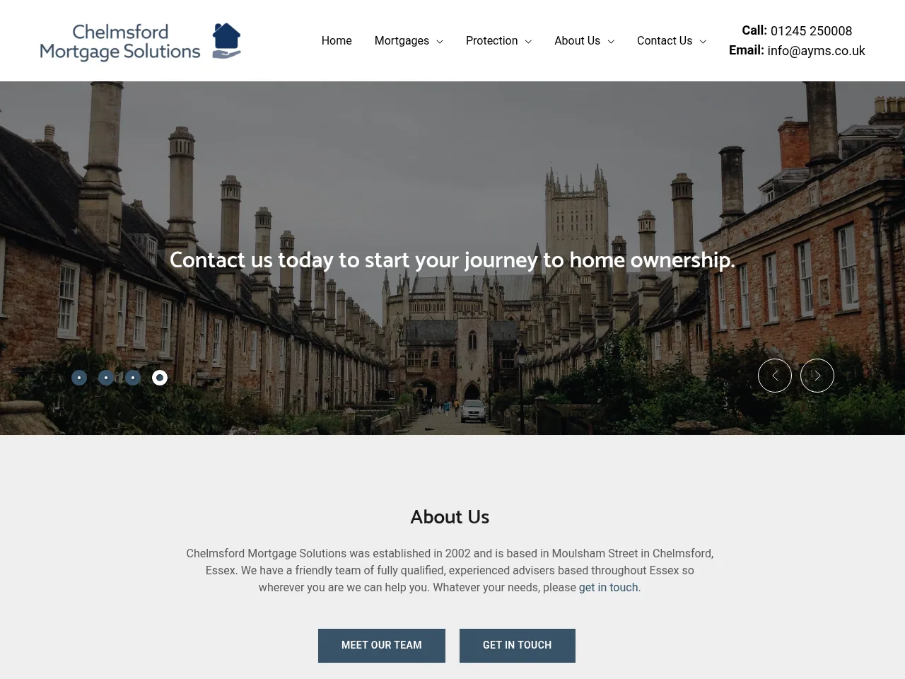 Chelmsford Mortgage Solutions website preview